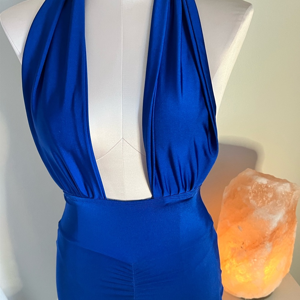 Blue Halter Dress
